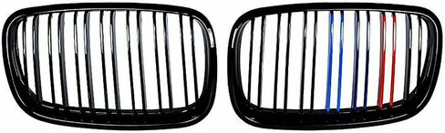 Front Kidney Grille M Color Gloss Black Compatible with 2007 2008 2009 2010 2011 2012 2013 E70 E71 X5 X6 in Kuwait