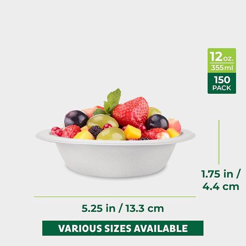 حاويات فريشوير صدفية، 8 × 8 بوصة، 3 أقسام، 50 عبوة، طبيعية in Kuwait