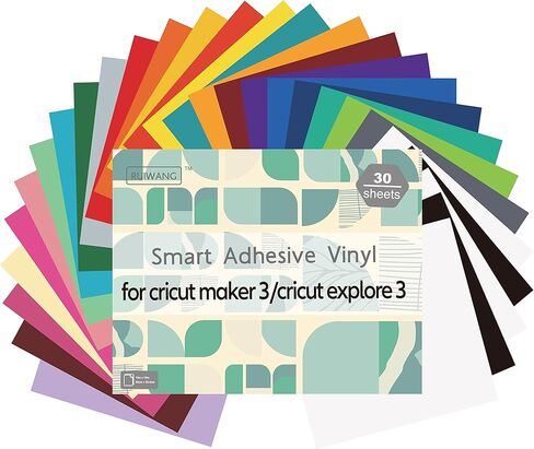 لاصق فينيل ذكي دائم 30 ورقة (13×10 بوصة) لصانع الكريكت 3/استكشف 3 أوراق فينيل لاصقة ذكية، فينيل خارجي للكريكت، تزيين الحفلات، كوب - 26 لون فينيل للحرف اليدوية in Kuwait