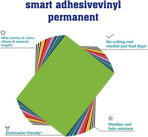 لاصق فينيل ذكي دائم 30 ورقة (13×10 بوصة) لصانع الكريكت 3/استكشف 3 أوراق فينيل لاصقة ذكية، فينيل خارجي للكريكت، تزيين الحفلات، كوب - 26 لون فينيل للحرف اليدوية in Kuwait