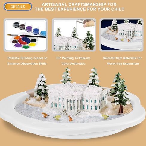 Snow Making Experiment Kits, Snow Making Fun Science Kits for Kids, DIY Educational Painting 3D Snow Scene Science Experiment Kit Snow Making Experiment Scene Painting DIY Model Science Toys-3002 in Saudi Arabia