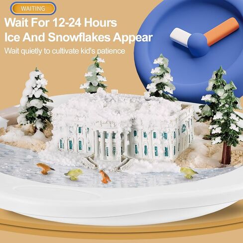 Snow Making Experiment Kits, Snow Making Fun Science Kits for Kids, DIY Educational Painting 3D Snow Scene Science Experiment Kit Snow Making Experiment Scene Painting DIY Model Science Toys-3002 in Saudi Arabia