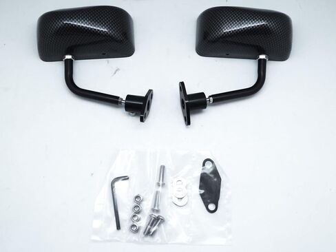 مرايا صغيرة من نوع Carbon Look Race للسيارات/الدراجة F1، زوج جناح جانبي RH+LH in Kuwait