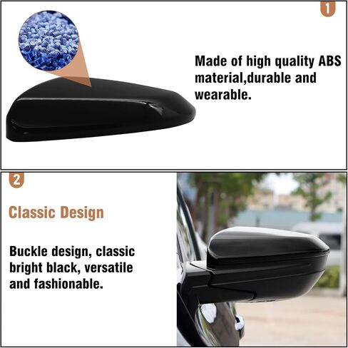 Compatible with 2016-2021 Honda Civic Left Driver Right Passenger Side Mirror Cap Cover,Side Door Rearview Mirror Cover Replacement for 10th Gen Civic, Silver Tone Left & Right in Saudi Arabia
