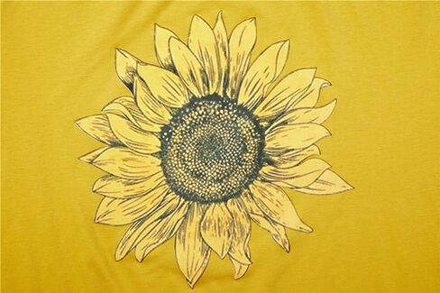 Pfvkeree Women's Sunflower Graphic T Shirt Cute Funny Long Sleeve Casual Cotton Tee Tops in Saudi Arabia