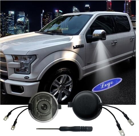 ضوء شبح البركة الجانبية متوافق مع Ford F150، Explorer، Expedition، Fusion، Focus، Edge، Taurus، Flex، مجموعة من 2 (شعار FRD) in Saudi Arabia