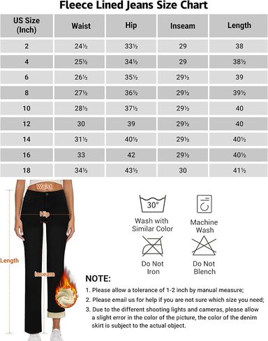 Women Fleece Lined Jeans Women's High Waisted Straight Leg Jeans Winter Fleece Lined Jean Pants in Kuwait