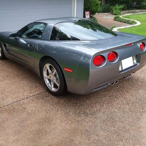ضوء علامة جانبية LED كامل متوافق مع Corvette C5 1997-2004، غطاء أحمر LED أحمر المصد الخلفي استبدال مصباح وقوف السيارات OE # 16523536,16524722 in Kuwait