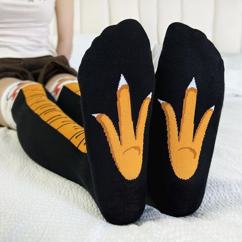 Chicken Leg Socks Thanksgiving Funny Socks for Women Men Novelty Crazy Chicken Feet Sock Knee-High Turkey Gag Gifts in Saudi Arabia