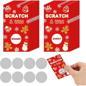 مفاجأة 50 قطعة من بطاقات الخدش لعيد الميلاد، لعبة حفلات عطلات الشتاء، تذاكر السحب على جائزة اليانصيب لعيد الميلاد الشتوي وعيد الميلاد وعيد ميلاد الطفل in Kuwait