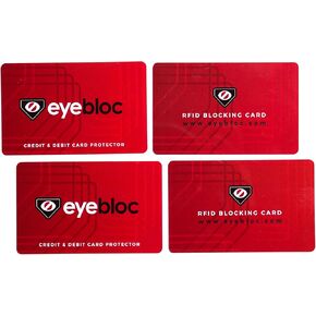 RFID Blocking Cards - NFC Contactless Credit & Debit Card Protectors for Identity Theft Prevention, 4 Pack