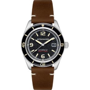 Spinnaker Mens 43mm Fleuss Automatic Watch with Genuine Leather Strap SP-5055