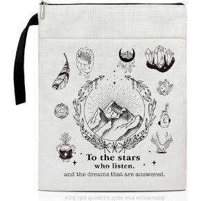 to The Stars Who Listen and The Dreams Book Cover, Book Sleeve with Zipper, Book Pouch Book Cover Kindle Protector Sleeve, Book Sleeve for Book Lovers Gifts for Women Librarian Bookworm Bookish -03
