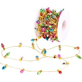 FOIMAS Mini Dollhouse Christmas Lights,Fake String Lights for Christmas Dollhouse Craft Fairy Garden Accessories