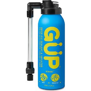 GUP (GÜP Kwiki) Quick Fix Tire Sealant and Inflator; for Mountain Bike, Road, Cyclocross, Gravel; Seal and Repair Flat or Punctured Tires (Hose Top Adapter Schrader/Presta)