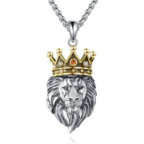 Sterling Silver S925 Cross/Memento Mori/Anchor/Lion/Om/Star Of David Pendant 22+2" Stainless Steel Chain Necklace Jewelry Gifts for Men Women