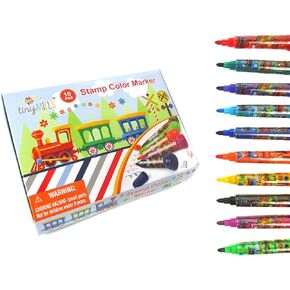 TINYMILLS Train Stamper Marker Set, 10 Pieces