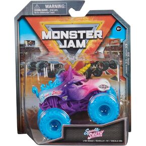 Monster Jam, Official Sparkle Smash Monster Truck, Die-Cast Vehicle, 1:64 Scale, Kids Toys for Boys Ages 3 and up
