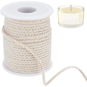 BENECREAT 54.68 Yards Round Oil Lamp Wicks, 2.5mm Cotton Replacement Wick Candle Making Wicks for Kerosene Alcohol Lamp Lantern Candle Burner Stove Lighting and Decoration