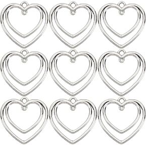 SUNNYCLUE 1 BOX 60PCS Silver Cheer Charms Cheer Megaphone Charm Cheerleader Heart Antique Alloy Love Loudspeaker Sport Charm Bulk for Jewelry Making Charms Diy Earrings Bracelet Necklace Craft