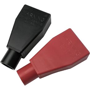 MGI SpeedWare Top Post Car Battery Terminal Boot Covers, Made in The USA, Red + Black Pair (2/0 AWG)