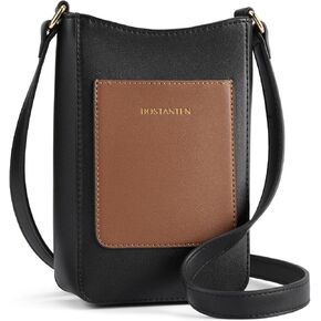 BOSTANTEN Small Crossbody Bags for Women Cell Phone Purse Leather Wallet Handbags with Card Slots