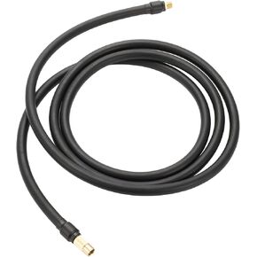 Motoforti Universal Tire Inflator Extension Tube Air Pump Extend Hose Adapter Tire Valve 78.74inch M8x0.8 10mm OD Durable Rubber Gold Tone Connector