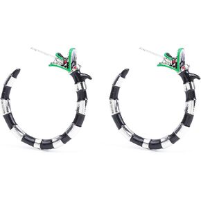 Beetle Sandworm Juice Earring - Coral Snake Hoop Earrings - Halloween Costume Jewelry Gifts for Women Men and Fans