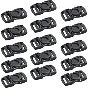 EXCEART 50Pcs 25mm Plastic Center Release Buckle Swivel Side Buckles Multifunctional Quick Release Buckle for Backpack Bag Straps Webbing Belt,Black