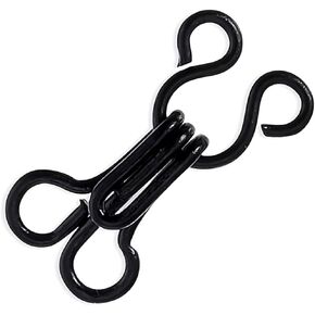 24 Pairs Black Hook and Eye Closures 0,9 inch Sewing Hook and Eye Metal Bra Hook and Eye Fasteners Ideal for Clothing and Lingerie DIY Sewing Projects Bra Making Accessories Clothing Repair