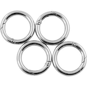 Yi-Zhong 3/4 بوصة O Rings أبازيم داخل القطر حلقات دائرية دائرية خطاطيف قافلة للغلق من سبائك الزنك بوابة زنبركية ملحقات ذاتية الصنع 4 قطع (فضية) in Kuwait