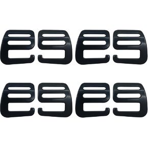 أبازيم موجة خطاف G قابلة للتعديل 25 مم أبازيم معدنية لحزام منزلق أبازيم ألومنيوم على شكل حرف G لحقيبة الظهر حزام الأمتعة حزام 8 قطع 4 أزواج in Kuwait