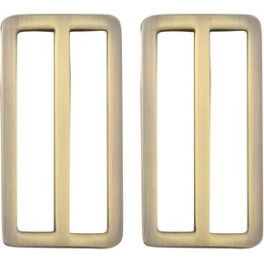 ALLinONE 50mm/2" Metal Slider Tri Glide Buttons Webbing Strap Adjustable Buckle Fastener for DIY Leather Craft beg Belt strap Accessories (Bronze 2pcs)