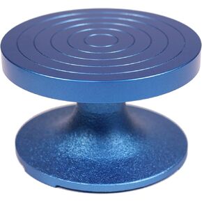 Creative Hobbies BW-18M Professional Sculpting Wheel Turntable 7 Inch Diameter, Heavy Duty Solid Cast Iron, Ball Bearing Design, Weighted Top, Blue Color