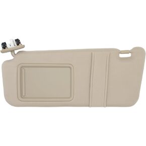 Driver Left Side Sun Visor Compatible with Toyota Camry 2007 2008 2009 2010 2011 Sun Shade with Light Replacement # 74320-33F00-B0 (Gray)