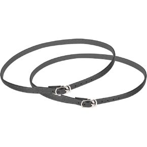 Shoe Strap Extender, 2 PCS PU Leather Shoe Straps Anti-Loose Heel Straps Adjustable Shoelace Belt Elastic Shoes Band Detachable Shoe Straps Accessories with Buckle for Loose Shoes High Heels, Black