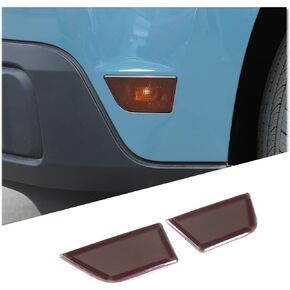 TOYCIDFG Black Front Bumper Turn Signal Park Marker Lights Lamps Cover Trim for Ford Maverick 2022-2024, Transparent Light Cover Accessories