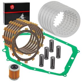 Clutch Kit & Heavy Duty Springs Gasket & Oil Filter Compatible with Yamaha Warrior 350 Raptor 350 1987-2013
