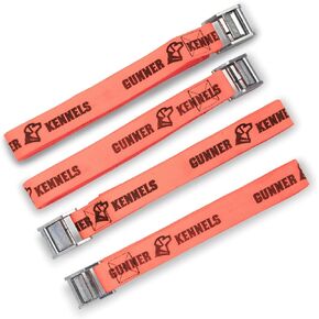 Tie-Down Strap Kit - Cam Buckle Tie-Down Straps for Dog Crate - Security Straps for Trucks - 5,100 LB Break Strength - Size: Traditional (4) 8 ft (Blaze Orange)