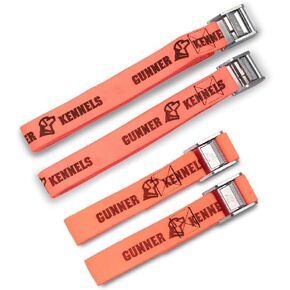 Tie-Down Strap Kit - Cam Buckle Tie-Down Straps for Dog Crate - Security Straps for Trucks - 5,100 LB Break Strength - Size: Traditional (4) 8 ft (Blaze Orange)