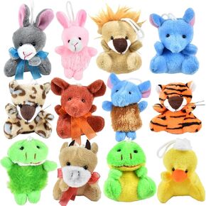 12 Pack Small Stuffed Animals for Kids Mini Plushies, Plush Keychain Christmas Birthday Gifts Bulk Toys Party Favors Goodie Bag Stuffers Classroom Rewards Carnival Prizes