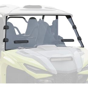 SAUTVS Full Windshield for Yamaha RMAX 2 / RMAX 4 1000, Clear Dustproof Durable Hard Coat Poly Vented Front Full Windshield for Yamaha Wolverine RMAX2 1000 / RMAX4 1000 2021-2025 Accessories
