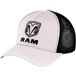 Cap with RAM Trucks Logo Gray & Black Mesh Trucker Curved Bill Adjustable Snapback Hat | Officially Licensed