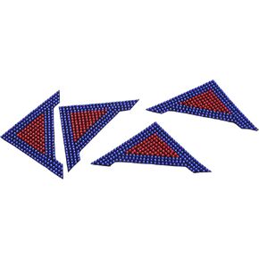 Car Door Corner Edge Guards Kit Anti-Scratch Bling Door Edge Door Corner Bumper Protector Sticker Flannel Bling Rhinestone Blue Red