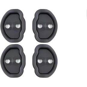 4 Pack Car Door Lock Cover Silicone Stopper Guard Protector Latch Damper for Tesla Model 3 Model Y Latches Vehicle Doors Lock Protective Cover for Tesla Model 3 Model Y