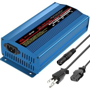 24V 8Amp Smart Automatic Battery Charger, Portable Battery Maintainer with XLR Connector for Car Boat Lawn Mower Marine Wheelchair Motorcycle eBike