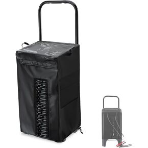 Cover for Schumacher Wheeled Battery Charger and Jump Starter,Dustproof Protective Cover with Plush Linner for SC1309,SC1446,SC1445 Battery Charger,Top with Adjustable Clear PVC Window