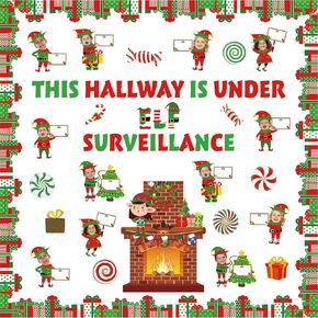 86 Pcs Winter Bulletin Board Decorations with Borders Xmas Snowman Snowflakes Cutouts Christmas Holiday Classroom Bulletin Board for Classroom Decoration School Home Holiday Party