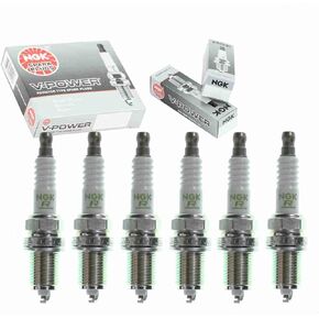 6 pc NGK V-Power Spark Plugs compatible with Toyota 4Runner 3.0L V6 1989-1995