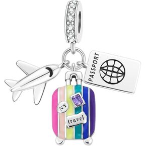 925 Sterling Silver Charms fits Bracelets and Necklace Pendant Bead Charms Jewelry Gift for Women Family Friends